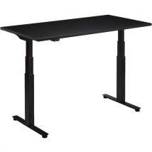 Flyga electric desk - 140x70cm black leg - black top