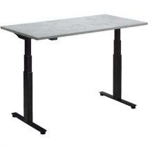 Flyga electric desk - 120x70cm - black leg - concrete top