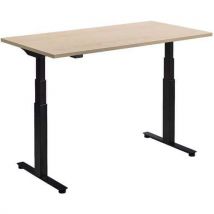 Flyga electric desk - 160x80cm - black leg - maple top