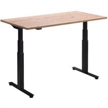 Flyga electric desk - 160x70cm - black leg - timber top