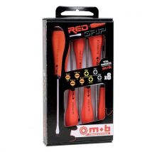 Set of 8 redgrip screwdrivers (4s+2ph+2pz)
