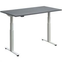 Flyga electric desk - 140x80cm - white leg - graphite top