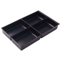 Plastic organizer drawer 36x23x5.1cm 4 comp.