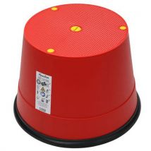 Manutan red mobile kick stool