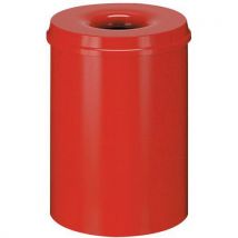 30 L capacity red self extinguishing waste bin