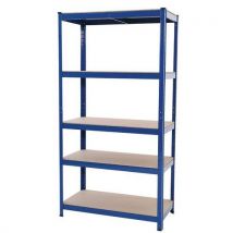 Budget shelving 1720h x 900w x 300mmd 5 chipboard blue (fsc)