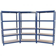 3 x Blue Budget Shelving Bays Offer 1760x900x600mm