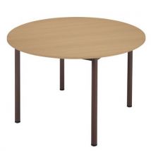 Beech round table brown base dia. 120