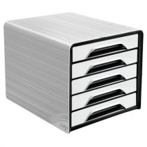 Smoove by cep 5-drawer filing unit white/black
