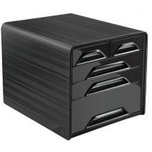 Smoove by cep black 5-compartment filing unit