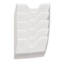 5-compartment wall-mounted display white/clear