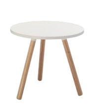 Medium round tripod table white hxwxd 455x500x500mm