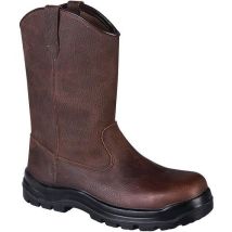 Brown leather esd light rigger safety boots - size 38 - fc16