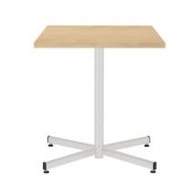Beech square cafeteria table 800mm