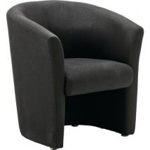 Reception tub armchair - black fabric - neo