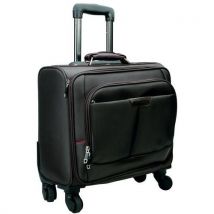 Multifunction nylon pilot case with 4 wheels brown