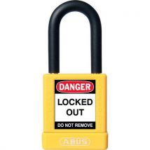 Yellow keyed-alike safety padlock