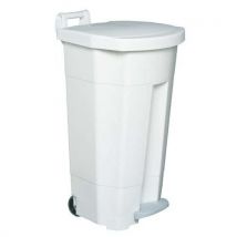 Pedal bin white 90l / cover white