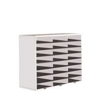 Gray bins sorter h ht: 59.5 cm col.:gris