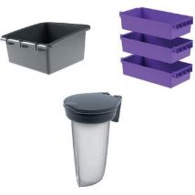 Janitorial accessory pack for janitor cleaning cart/trolleys