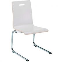 White cantilever bistro chair