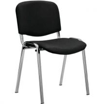 Black stackable conference/office chair - chrome frame - iso