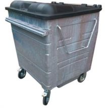 Galvanised Steel Wheelie Bin 1100 L
