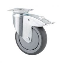 Swivel castor with brake capacity: 100 kg total height: 160 mm