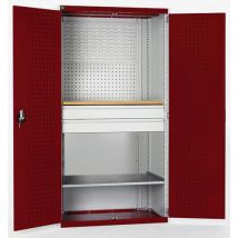 Bott - Red cubio workshop cupboard 2 drawer 1 shelf 2000x1300x650mm