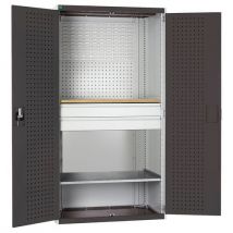 Bott - Dark grey workshop cupboard 2 drawers 1 shelf 2000x1050x650