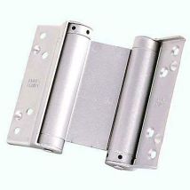 Double action spring hinge 75mm polished chrome