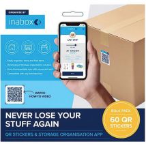 60 qr printed stickers - codes i1 to w4 - inabox