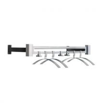 Silver black wall coat rack width: 100 cm type: montana