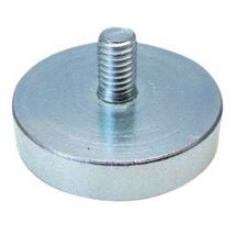Permanent magnet suction cup with threaded rod