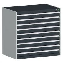 Bott - Dark grey cubio 9 drawer cabinet 1000x1050x650mm