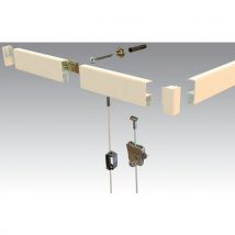 Direct fix ceiling clip rail set white