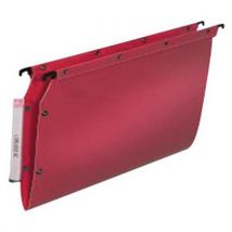 V-base cabinet suspension file polypro red