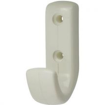 Colour coated single coat hook diamond white