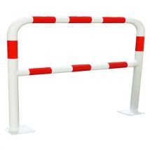 2-m safety barrier diam. = 60 mm fixing plate red/white