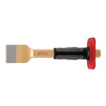 Brick chisel with hand protection
