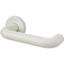 21mm steel core door handle diamond white