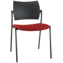 Chair 4p black burgundy seated dossi black st