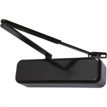 Arrone astra door closer with matching arms black ebony