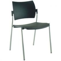 Chair without armrests gray ass. L: 46.6 cm ass. H: 46 cm