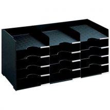 Multi-compartment organiser 15 cmptmnts width 75.5 black