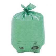 Set of 500 bin bag 25 microns 30 L color green