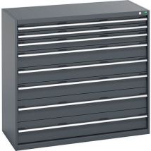 Bott - All dark grey cubio 8 drawer cabinet 1200x1300x650mm