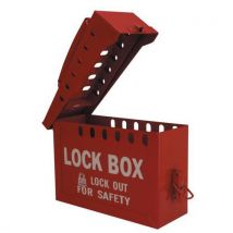 Group lockout box - red
