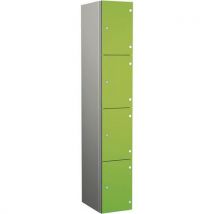 Probe 4 door green metal locker - wet area - 1800x300x500mm