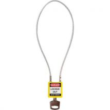 Yellow compact safety padlock 40 cm - keyed different